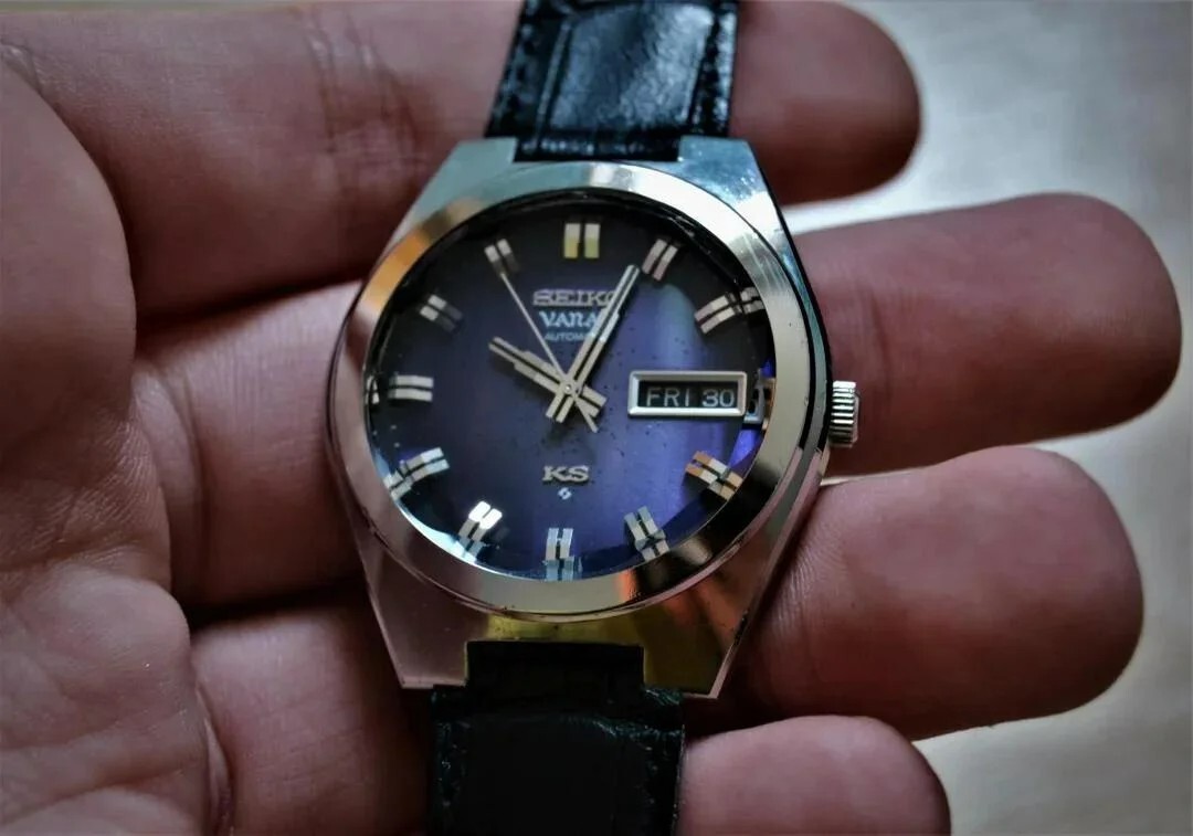 King Seiko Vanac 5626-7250 Ultra Rare Vintage Purple Dial Working