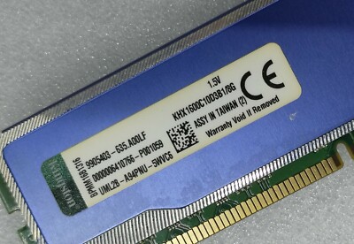 Kingston 8GB DDR3 1600 Desktop DIMM RAM Hyperx KHX1600C10D3B1/8G