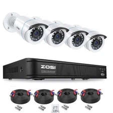 ZOSI 5MP Lite 8CH DVR 1080P CCTV Security Camera System Outdoor waterproof cam