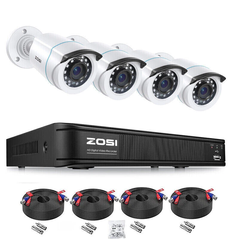 ZOSI 5MP Lite 8CH DVR 1080P CCTV Security Camera System Outdoor waterproof cam