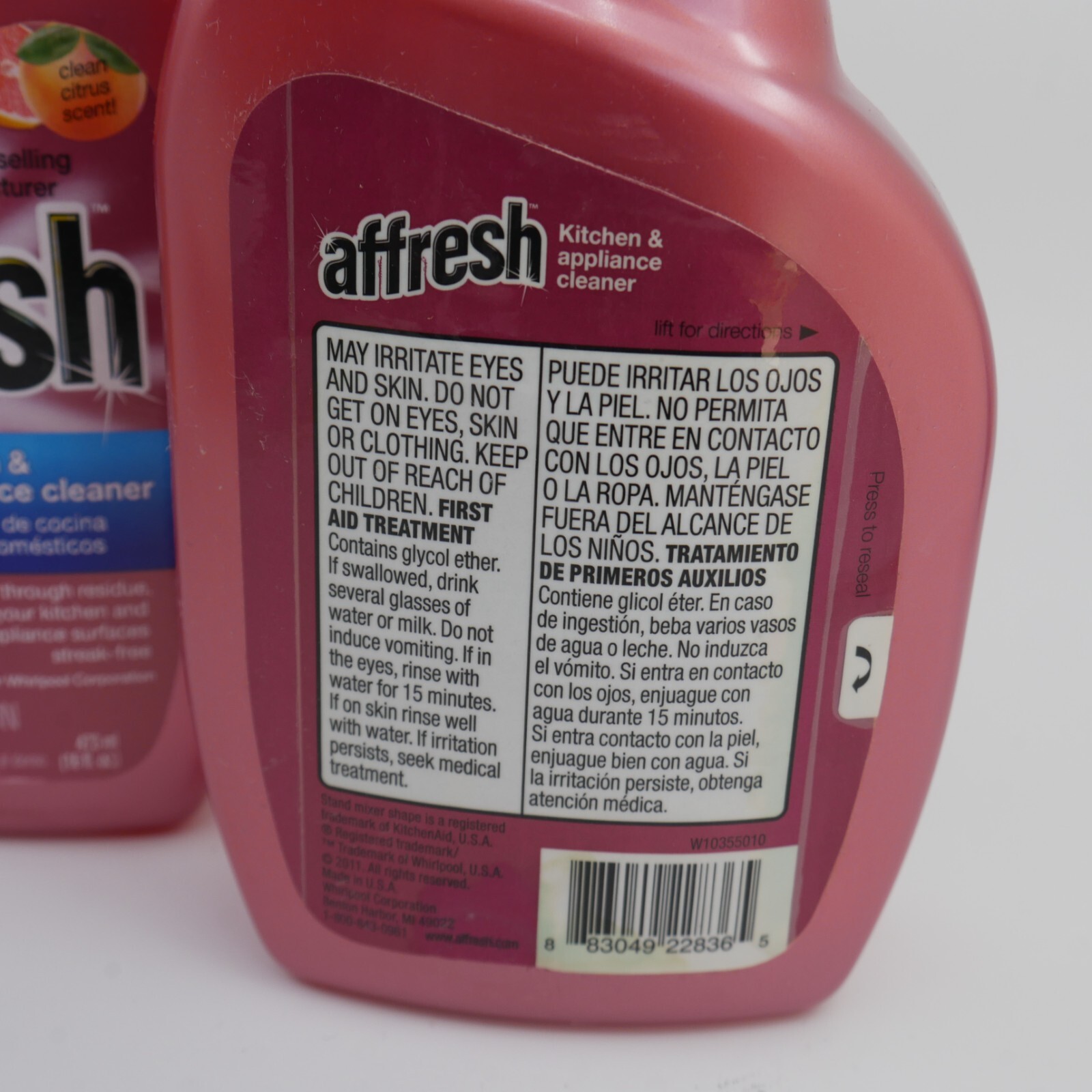2x Affresh Kitchen And Appliance Cleaner Spray, Clean Citrus Scent, 16oz eBay