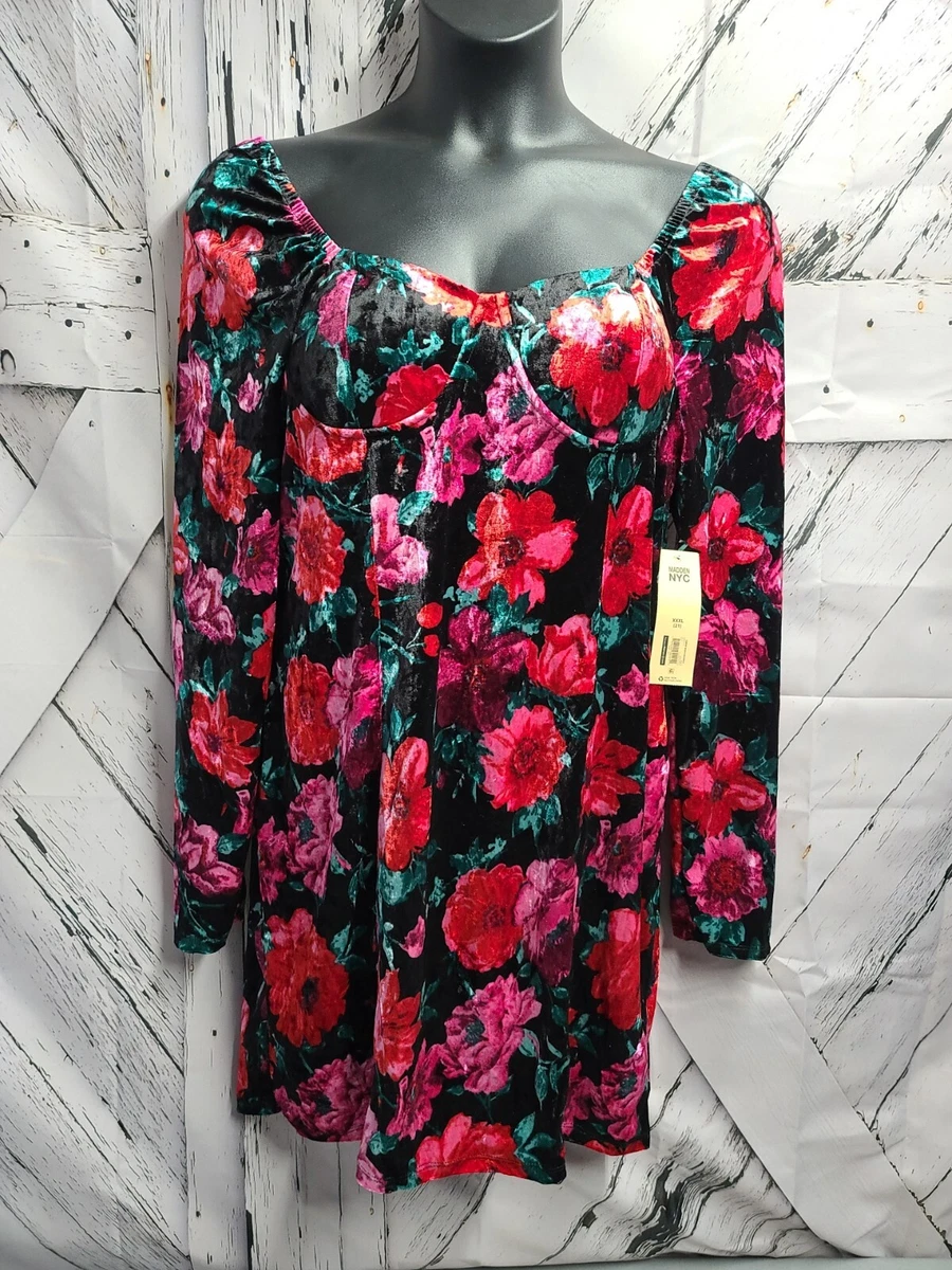 strapless open back dress Jaeger Silk Black And Red Dropped Sleeve Dress UK Size 12 – Ava & Iva main image 0