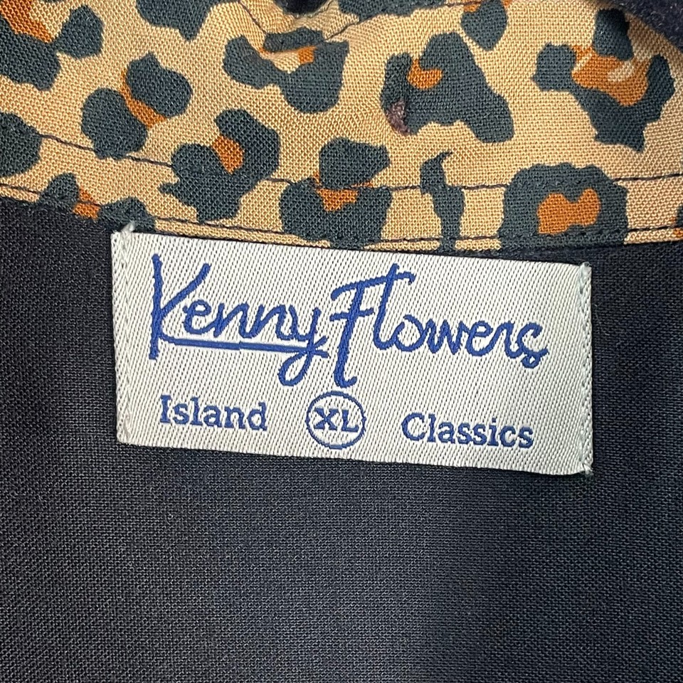 NEW Kenny Flowers Mens XL Jungle Nights Black Long Sleeve Shirt eBay