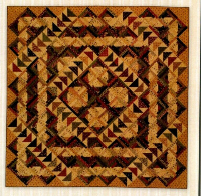 Double Duty Wall Quilt Pattern Folk Art Log Cabin Scrap Blocks