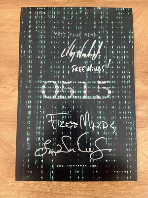 LILLY LANA WACHOWSKI signed 12x18 poster MATRIX