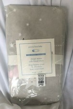 Pottery Barn Baby Sleepy Moon Gray Pink Crib Fitted Sheet NWT NLA