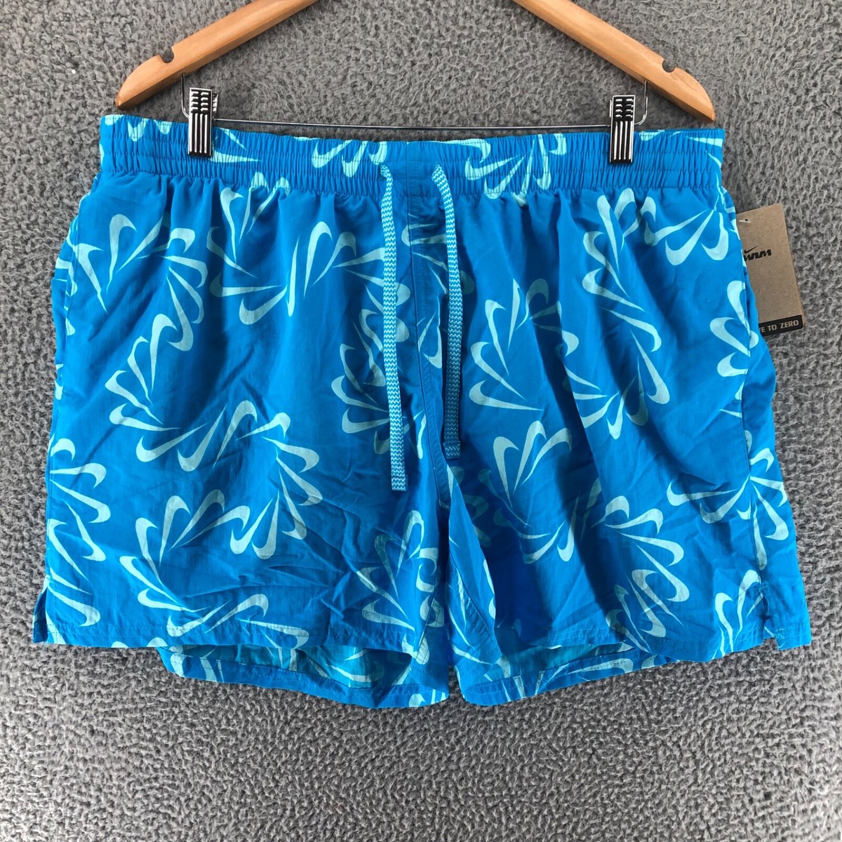 nike all over print swim shorts