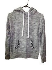 Girl's Reflex Gray Marbled L/S "Love" Hoodie - Size XS