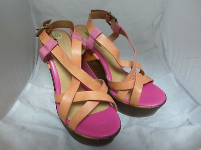 Bottero Ultra Wedge Sandale rosa/orange UK 5 EU 38 LN05 19 ..................