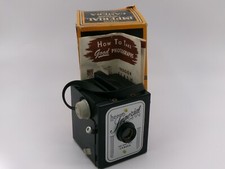 Vintage 1950s Herco Imperial 620 Snap Shot Box Camera With Strap, Box  Manual 