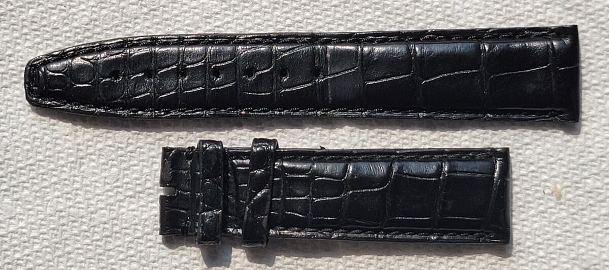 Authentic IWC A11534 AXAS Black Leather watch strap 20/18 mm Authentic IWC A11534 AXAS Black Leather watch strap 20/18 mm
