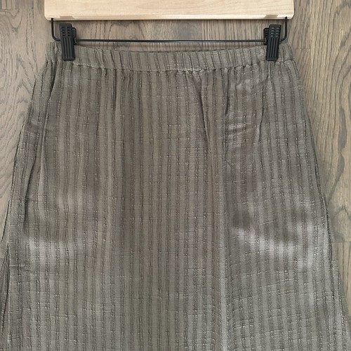 Vintage TravelSmith strukturierte Leinenmischung Maxirock in kakaobraun Größe Medium - Bild 2 von 6