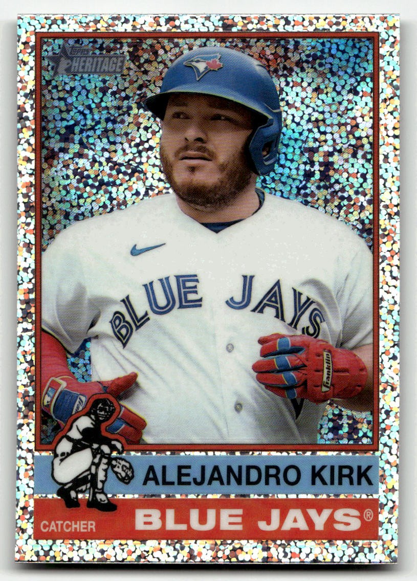 2025 Topps Heritage #489 Alejandro Kirk Chrome Silver Sparkle Refractor