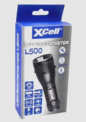 XCell 146362 LED-Taschenlampe L500 fokussierbar  XP-G3 Cree-LED inkl. Batt.
