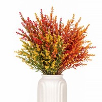 KüNstliche Blumen Herbstdeko Kunstblumen Strauß Dekoration Uv-BestäNdig 8 StüCk