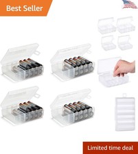 Effortless Battery Management: Set of 4 AA  AAA Storage Boxes, Lightweight