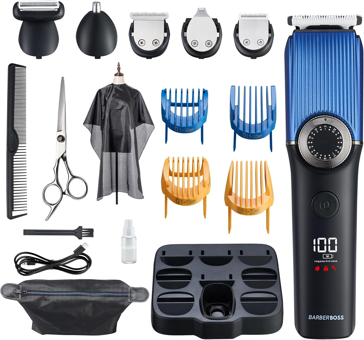 Trimmer per Uomo Professionale: Kit Tagliacapelli Barba T-Blade 2026