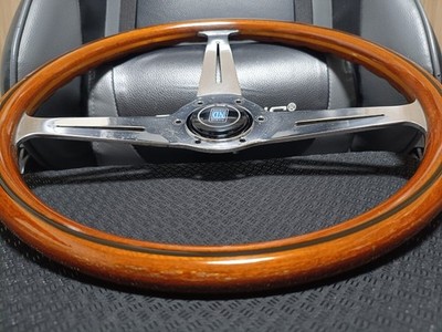 NARDI CLASSIC Wood Steering Wheel 365mm Silver Mazda Miata NA NB
