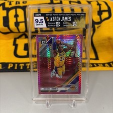 2019-20 Panini Donruss Optic Hyper Pink #60 LeBron James HGA Graded 9.5 Gem Mint