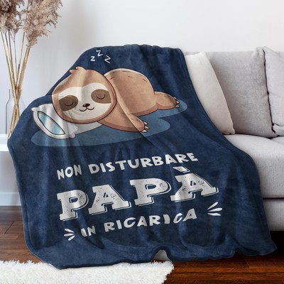 Coperta con foto personalizzata per papà, collage fotografico natalizio, ricordo con nome, regalo per la festa del papà, regalo di compleanno per marito, il miglior papà di sempre - Italia