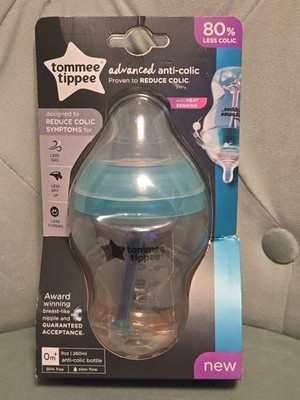 Tommee Tippee 0+ mo Advanced Anti-colic Heat Sensing Breast-like Nipple 9 Oz
