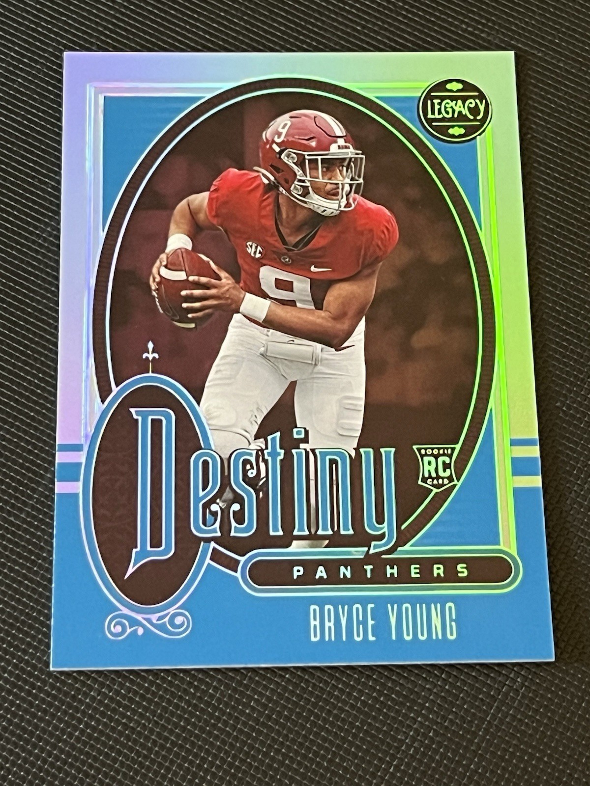 BRYCE YOUNG - 2023 Panini Legacy DESTINY ROOKIE CASE HIT SSP ALABAMA RC PANTHERS