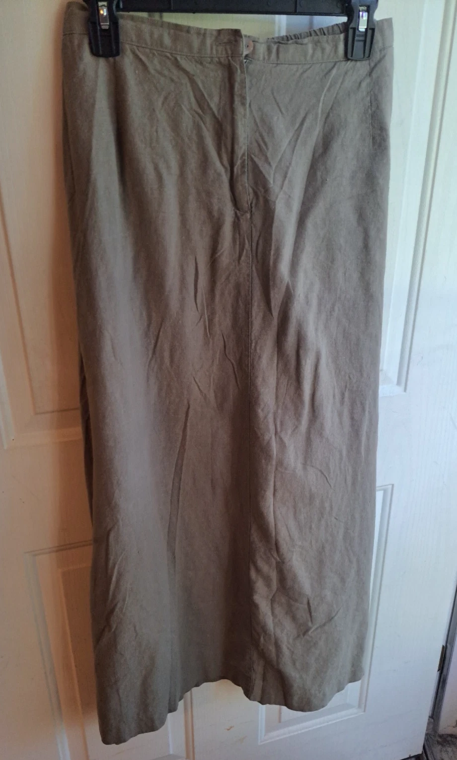 JMK Solid Green Long Skirt Size 14T Tall Zip Closure