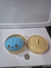 Blue Color Squishy Dumpling Viral Dumplings Bun Trending Stress Relief Toy Dr41