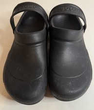 Crocs Men's Bistro Black Slip On Shoes Size 12 Non-Marking Slip Resistant