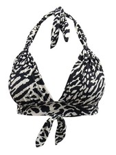 Contours by Coco Reef Women's Draped Halter Swim Top Swimsuit 10/34C/D, Black 