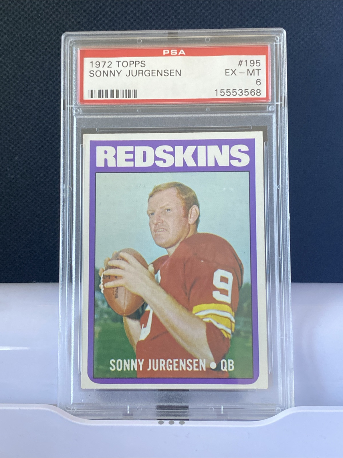 1972 Topps Sonny Jurgensen #195 PSA 6