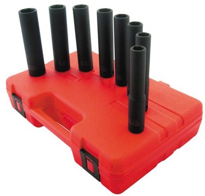 Sunex 2848 8-piece 1/2 In. Drive 6-point Extra Deep Fractional Sae Impact Socket