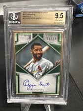 OZZIE SMITH 2019 TOPPS TRANSCENDENT FRAME AUTOGRAPH EMERALD /15 BGS 9.5 AUTO 10