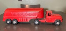 Buddy L Texaco Tanker Toy Truck Red 1950's Vintage Moline Pressed Steel 24