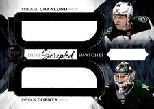 Mikael Granlund Devan Dubnyk Dual Scripted 2017-18 UD The Cup Blank Back