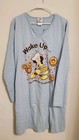 Disney Store Mickey Mouse Nightshirt Wake Up and Smell the Doughnuts Sz XL Blue — photo 1