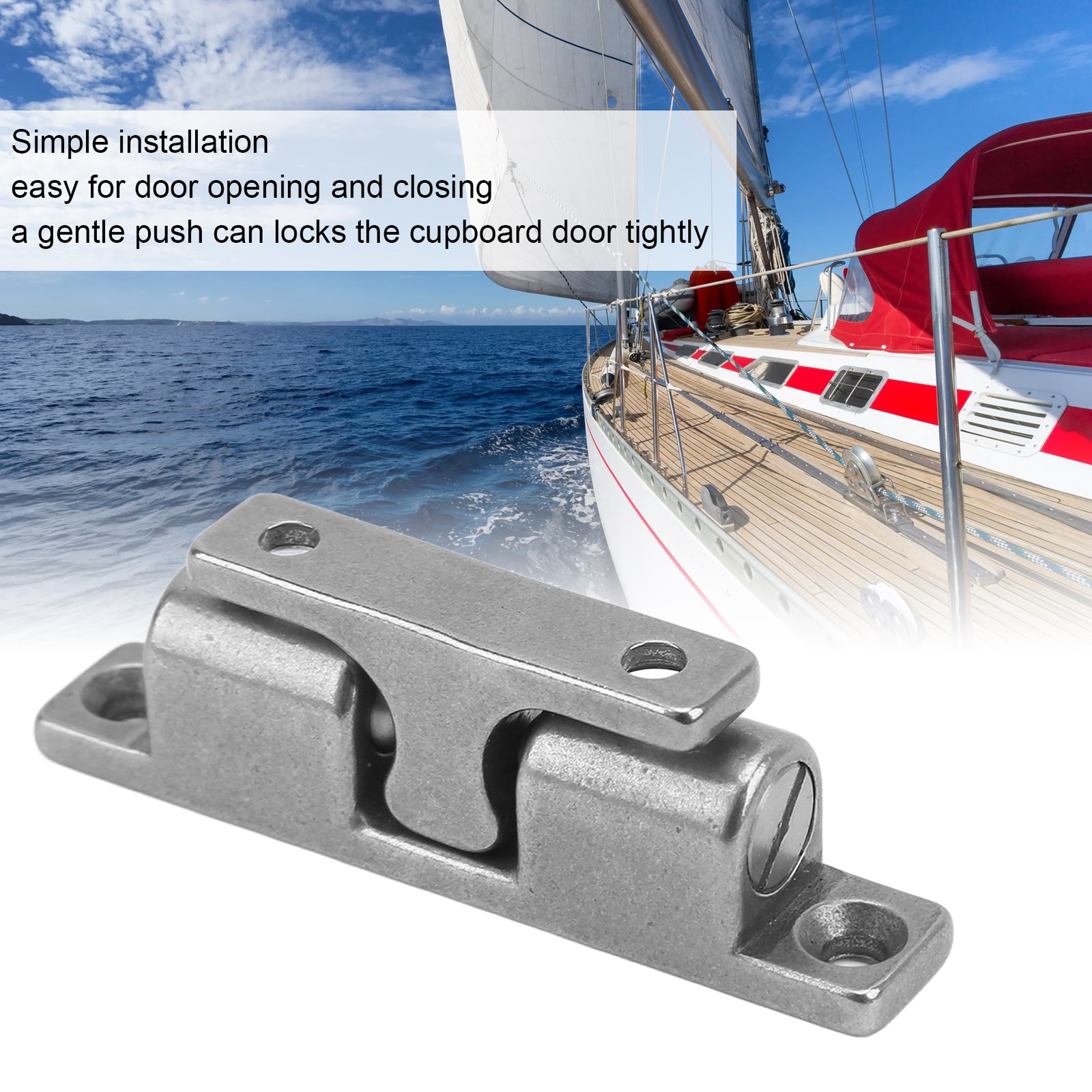 Ball Tension Latch Cabinet Tension Catch 70mm Strong For Ship