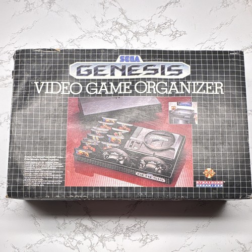 SEGA Genesis Video Game Organizer + Sega Genesis system & 7 video games MIB