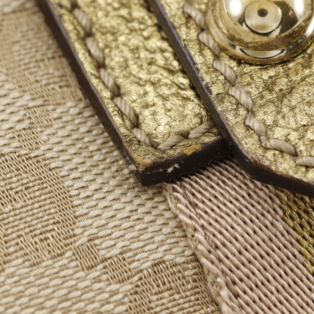 Gucci GG Canvas Leather Brown Women's Handbag Used, 139261 thumbnail 9