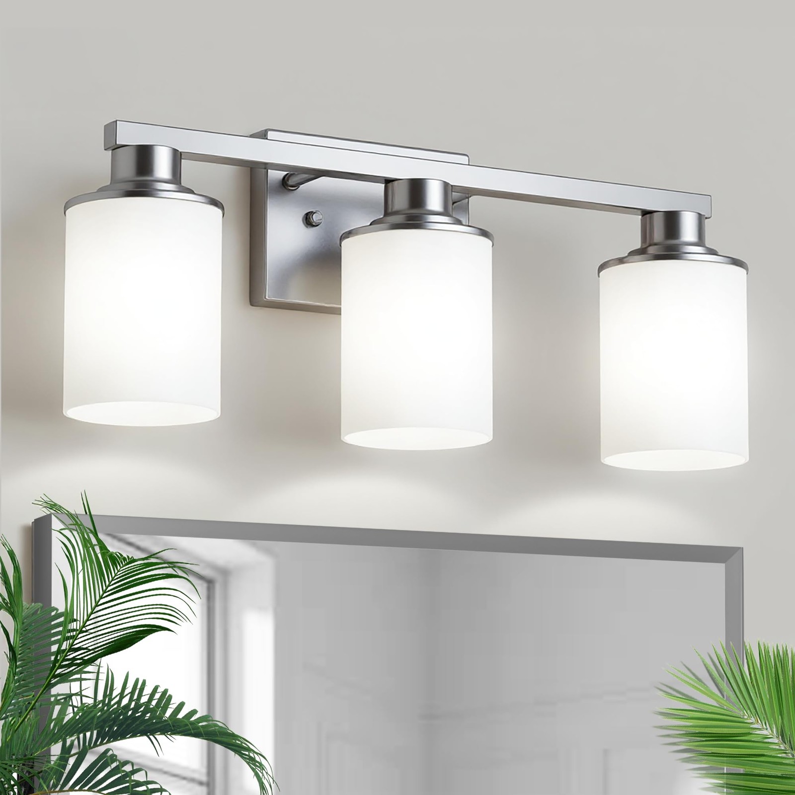 Bathroom Light Fixtures, 3-light Vanity Light Over Mi