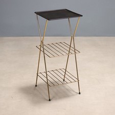 Petite Étagère Vintage Métal Émaillé Design Italie Années 1950 Originale