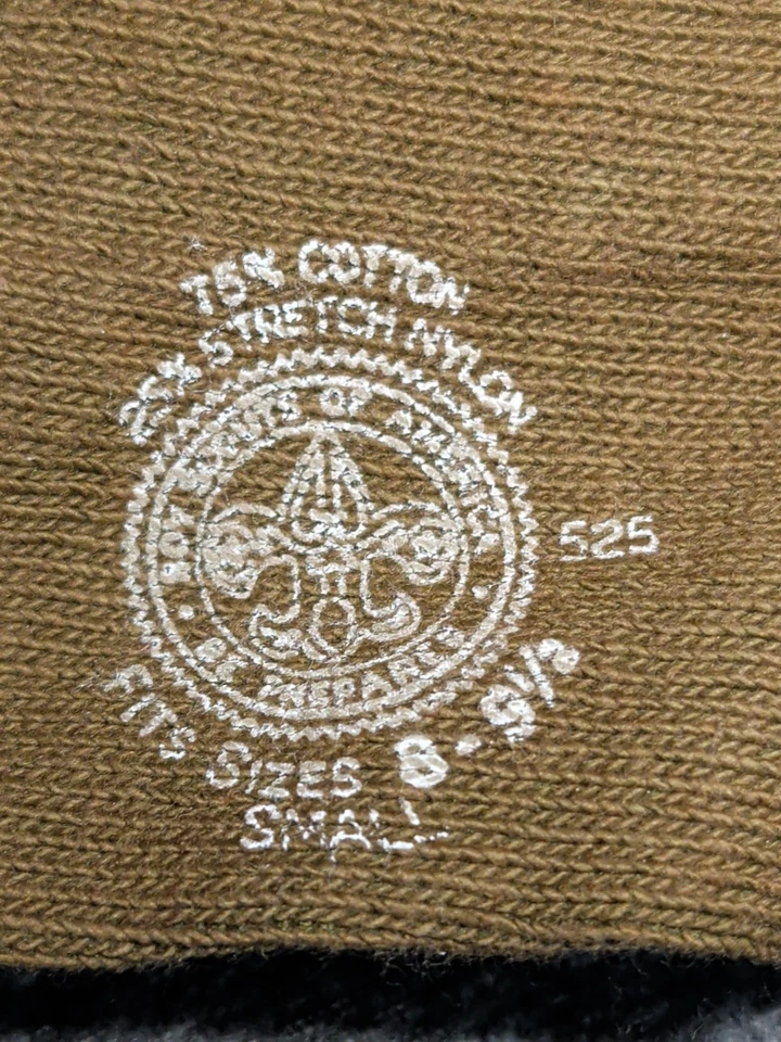 Nuevo de Lote Antiguo Un Par de Medias Boy Scout/Calcetines Tripulación Se Ajusta a Talla 8-9.5 Pequeño OG Verde Foto 4 de 4