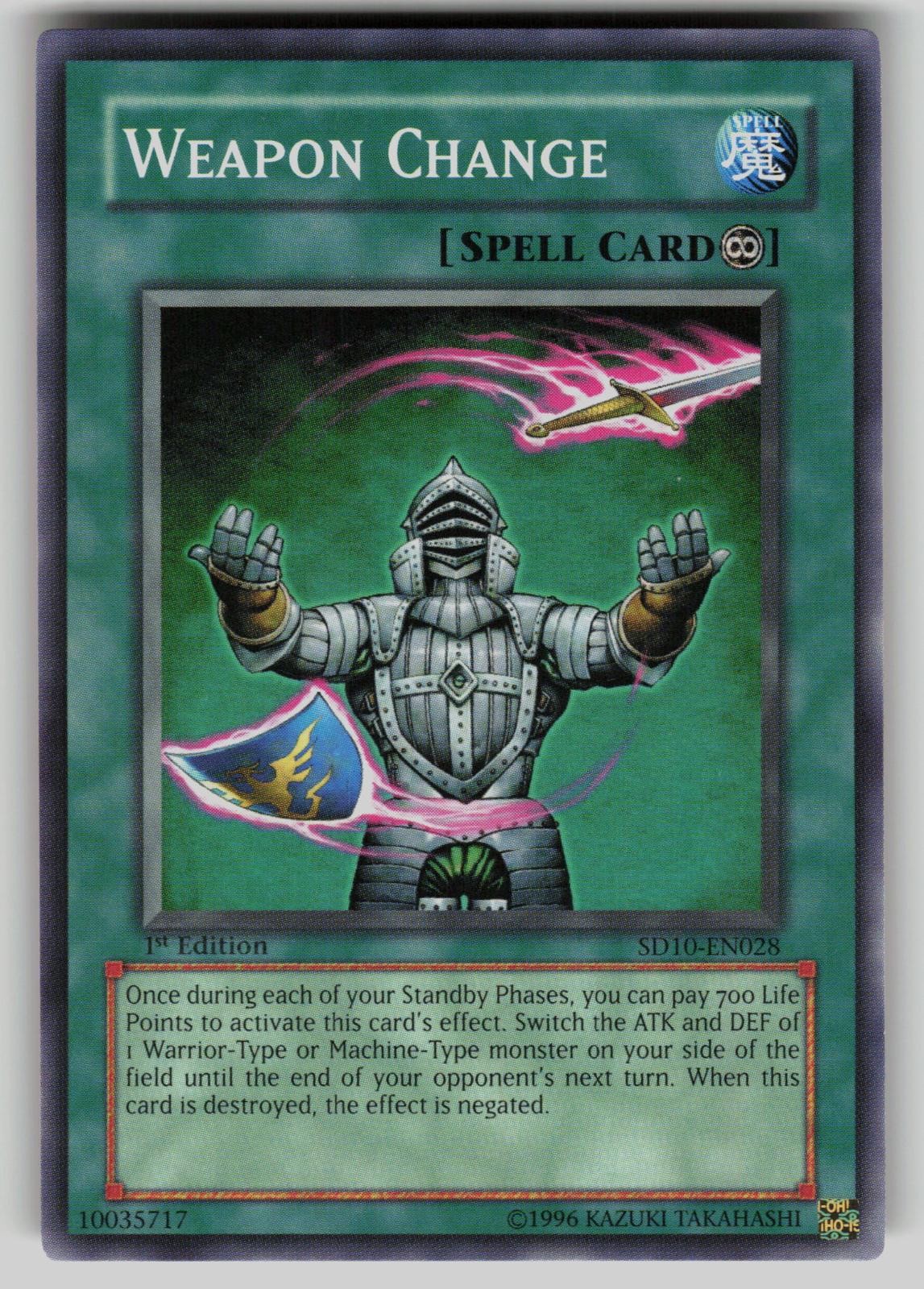 Weapon Change SD10-EN028 Structure Deck: Machine Re-Volt Yu-Gi-Oh 1st Edition