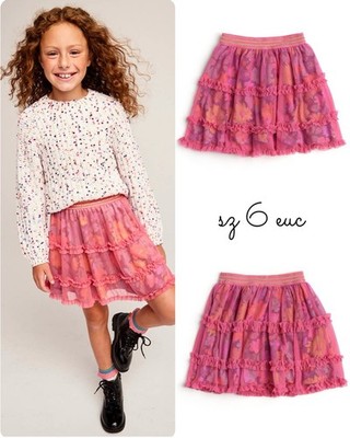 Sz 6 (7) Finding Foxtale Pink Peekaboo skirt Like Wildflowers Matilda Jane