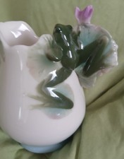 Franz Porcelain Amphibia frog and lilypad creamer milk jug FZ00175