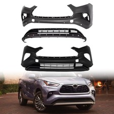Front Lower Upper Bumper Cover Fascia Valance Compatible With Toyota Highlander