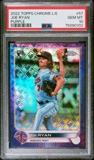 PSA 10 - 2022 Topps Chrome Logofractor JOE RYAN RC Purple 196/250 #57