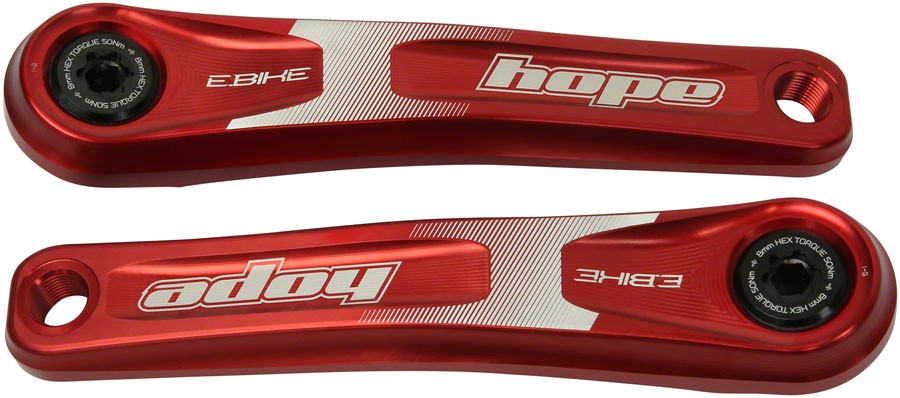 Hope Red Aluminum eBike Crank Arms Set ISIS 155mm Standard Offset Designed 55690₽