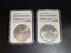 2x 1996 Silver Eagle NGC Brilliant Uncirculated Graded Sequential Serial Numbers