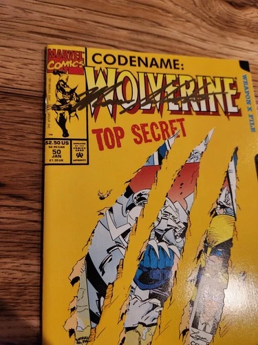 1992 Marvel Comics Wolverine Issue 50 Marc Silvestri SIGNED Die-cut Cover 0362